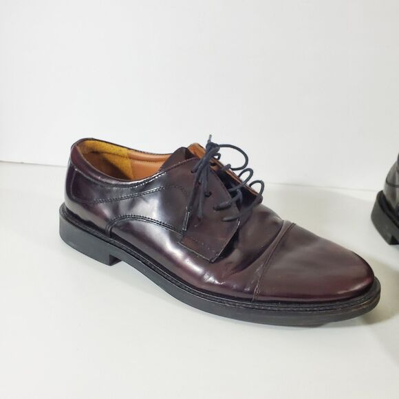 Johnston & Murphy Other - Johnston Murphy Oxford Shoes 9.5 M Minzer Dark Burgundy Lace Up 20-1253 Cap Toe